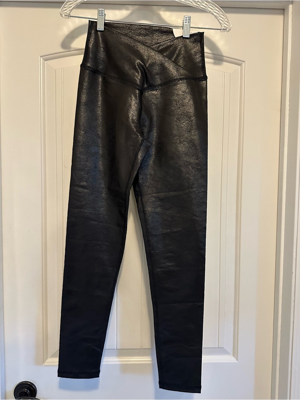 aerie Black Faux Leather leggings M